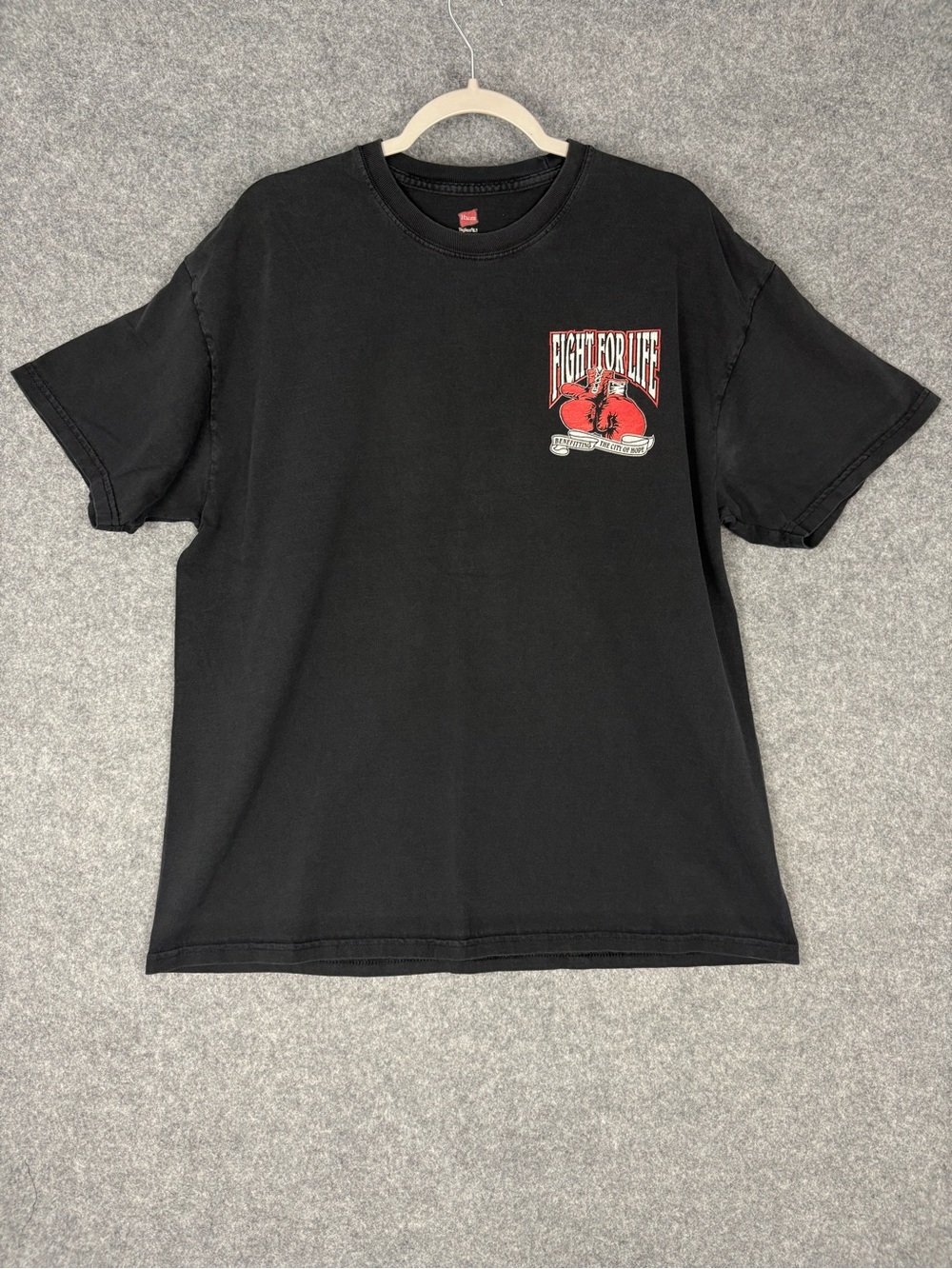 Hanes Fight For Life City of Hope Boxing Graphic T Shirt XL Los Angeles Black
